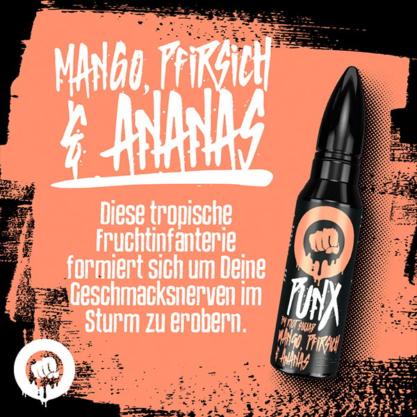 RIOT SQUAD PUNX Mango, Pfirsich und Ananas Aroma 15ml