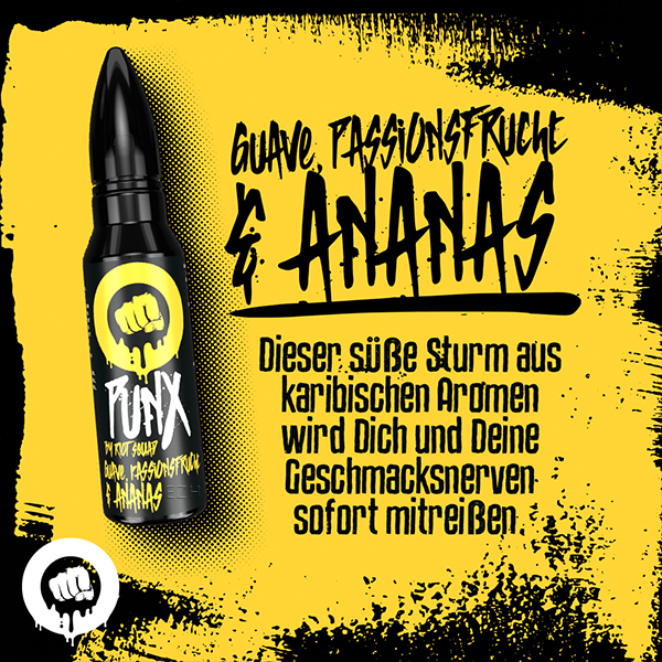 RIOT SQUAD PUNX Guave, Passionsfrucht und Ananas Aroma 15ml