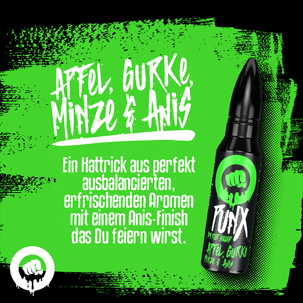 RIOT SQUAD PUNX Apfel, Minze, Gurke und Anis Aroma 15ml