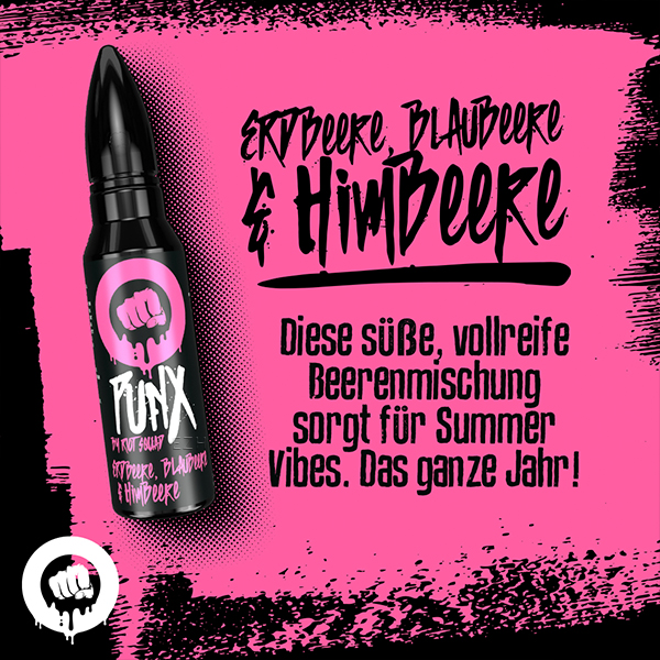 RIOT SQUAD PUNX Erdbeere, Blaubeere und Himbeere Aroma 15ml