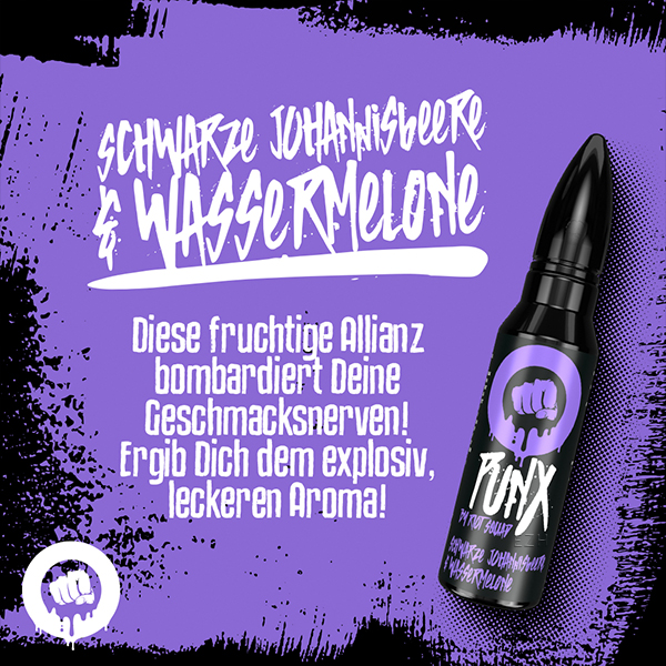 RIOT SQUAD PUNX Schwarze Johannisbeere und Wassermelone Aroma 15ml