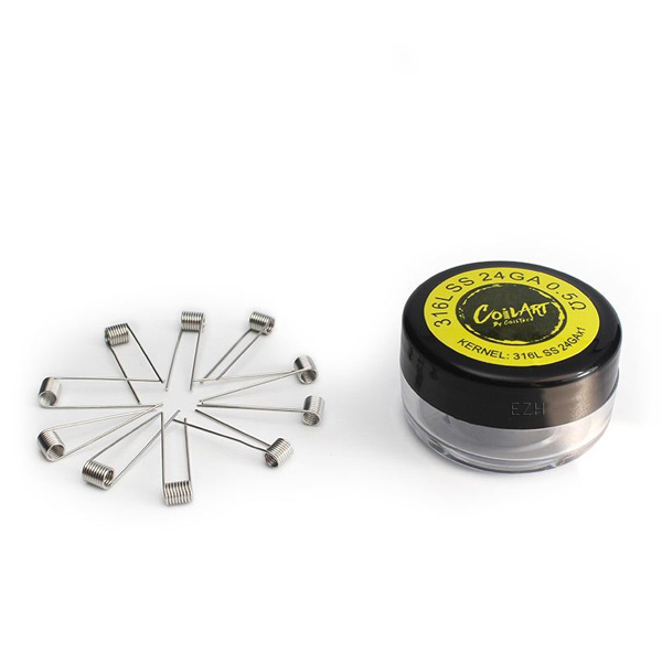 COILART 10 x Prebuilt 316L SS Coil 0.5 Ohm (24GA) - P23