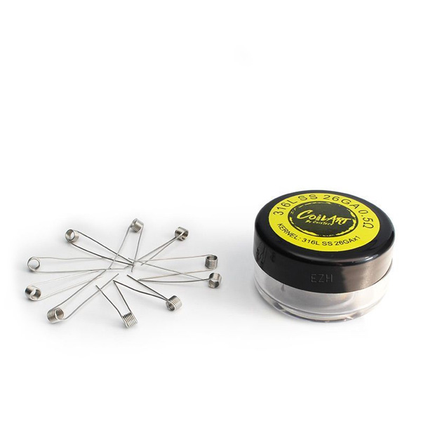 COILART 10 x Prebuilt 316L SS Coil 0.5 Ohm (26GA) - P24