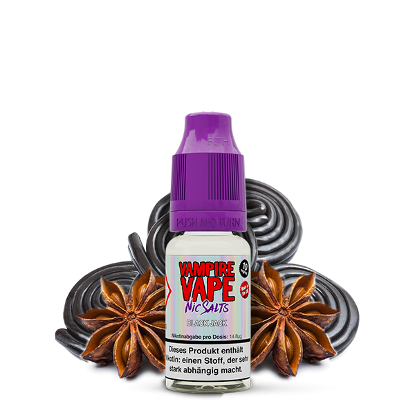 VAMPIRE VAPE Nic Salts Black Jack Nikotinsalz Liquid 10 ml