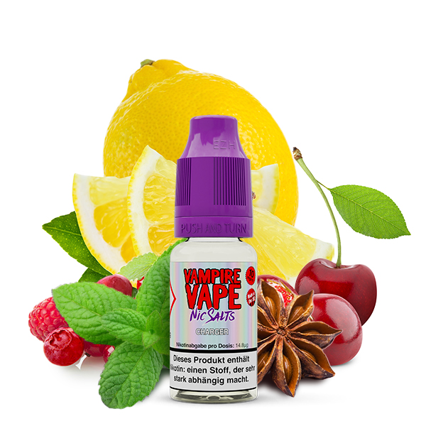 VAMPIRE VAPE Nic Salts Charger Nikotinsalz Liquid 10 ml