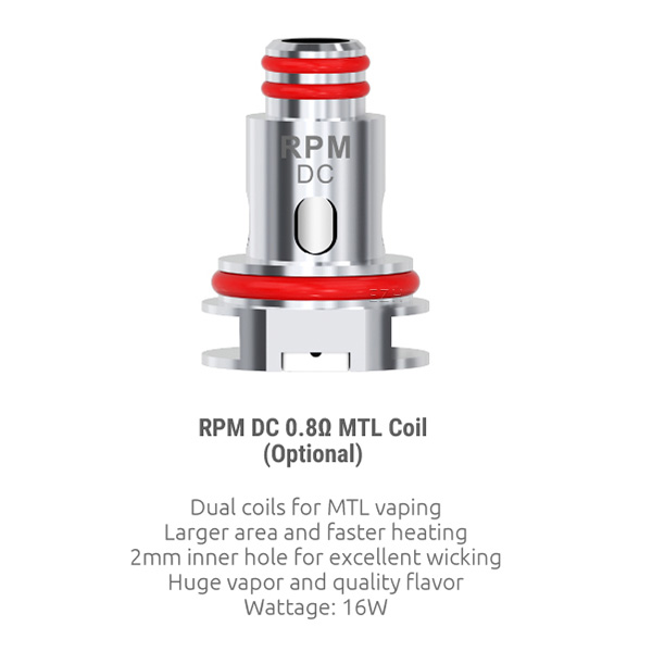 5x SMOK RPM DC MTL Coil Verdampferkopf