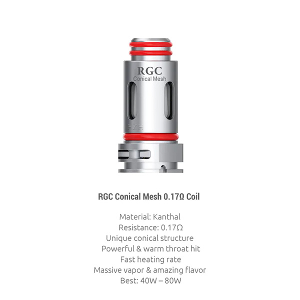 5x SMOK RGC Conical Mesh Coil Verdampferkopf