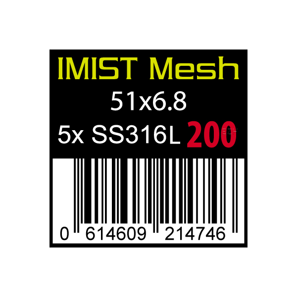 5x IMIST DL Prebuilt SS316 Mesh 200 Coil Wickeldraht