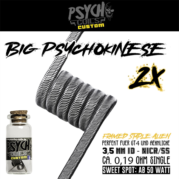 Psycho Coils Big Psychokinese NiCr / V2A Handmade Coil