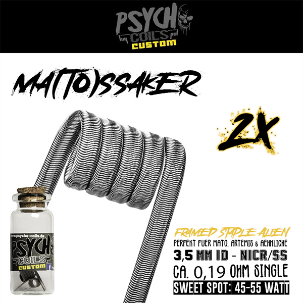 Psycho Coils Ma(To)ssaker NiCr / V2A Handmade Coil