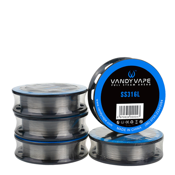 Vandy Vape 3 Meter SS316L Superfine MTL Fused Clapton 30ga*2/38ga Wickeldraht - W2