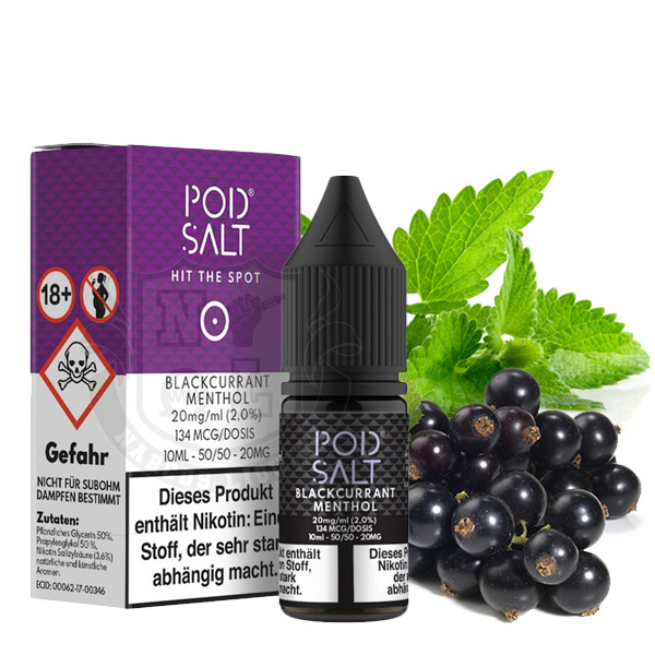 POD SALT Blackcurrant Menthol Nikotinsalz Liquid 10 ml