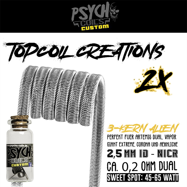 Psycho Coils Topcoil Creation NiCr Handmade Coil