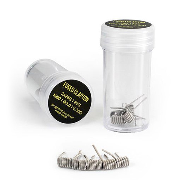 COILART 5 x Handmade Fused Clapton Coil 0.3 Ohm (2x 26G/40G Ni80) - H3