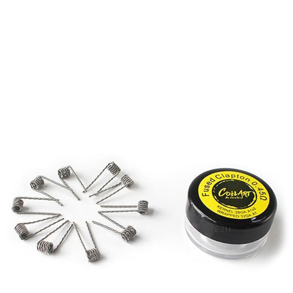 COILART 10 x Prebuilt Fused Clapton Coil 0.45 Ohm ( 2x 28GA /32GA) - P3