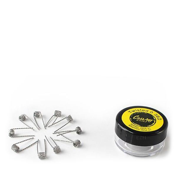 COILART 10 x Prebuilt Twisted Coil 0.36 Ohm (26GA/26GA) - P5