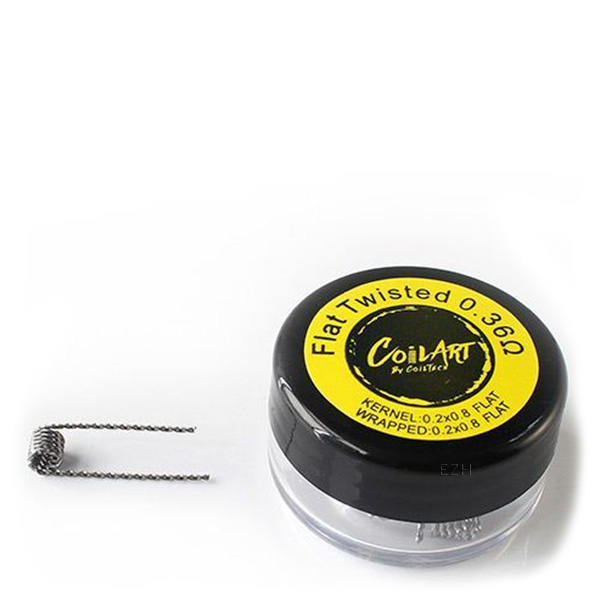 COILART 10 x Prebuilt Flat Twisted Coil 0.36 Ohm (0.2x0.8/0.2x0.8) - P7