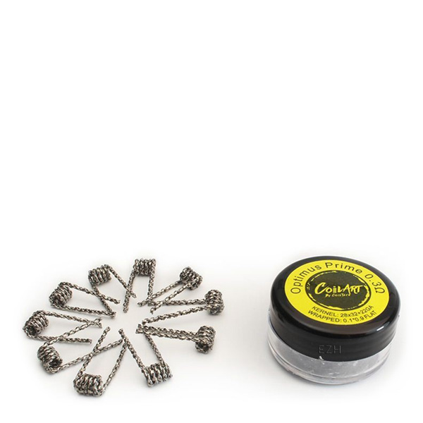 COILART 10 x Prebuilt Optimus Prime Coil 0.30 Ohm (28GAx32GA+22GA/0.1x0.9) - P20