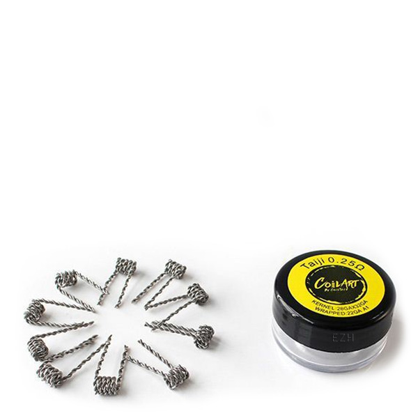 COILART 10 x Prebuilt Taiji Coil 0.25 Ohm (28GAx32GA/22GA) - P19