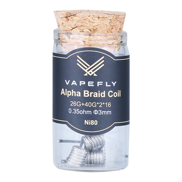 Vapefly 6x Prebuilt Ni80 Alpha Braid Coil 0.35 Ohm (26GA+40GA*2*16) - KS319