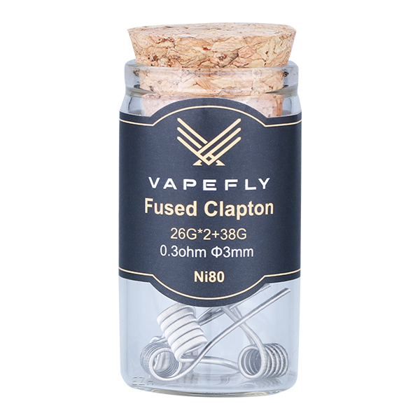 Vapefly 6x Prebuilt Ni80 Fused Clapton Coil 0.3 Ohm (26GA*2+38GA) - KS312