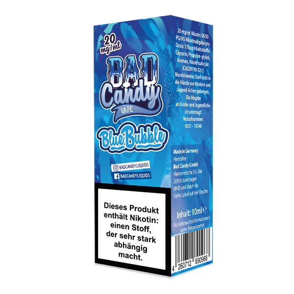 BAD CANDY Blue Bubble Nikotinsalz Liquid 10 ml