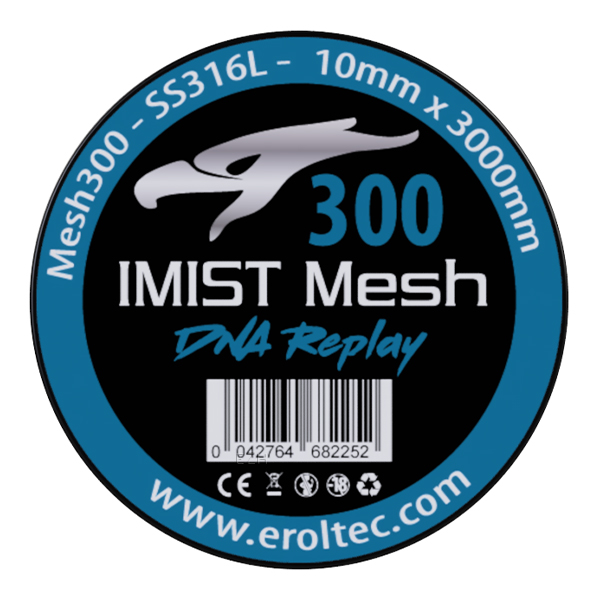 IMIST 3 Meter SS316L V4A Premium Mesh Wire 300 Wickeldraht - 10 mm