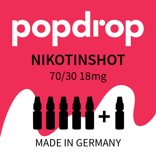 POPDROP Nikotin-Shot 70/30 – 5+1 Gratis Paket