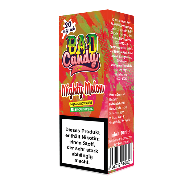 BAD CANDY Mighty Melon Nikotinsalz Liquid 10 ml