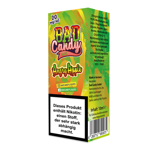 BAD CANDY Angry Apple Nikotinsalz Liquid 10 ml