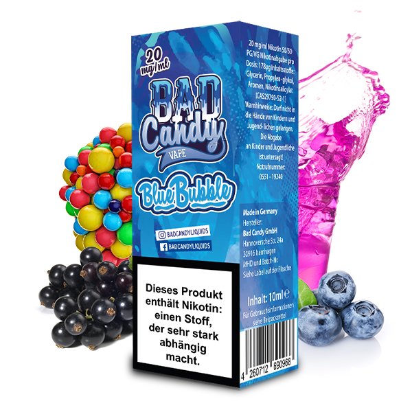 BAD CANDY Blue Bubble Nikotinsalz Liquid 10 ml