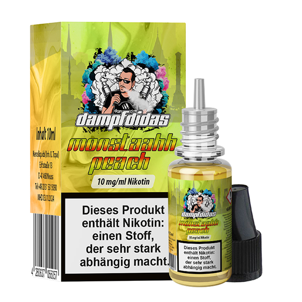 DAMPFDIDAS Monstaahh Peach Nikotinsalz Liquid 10 ml