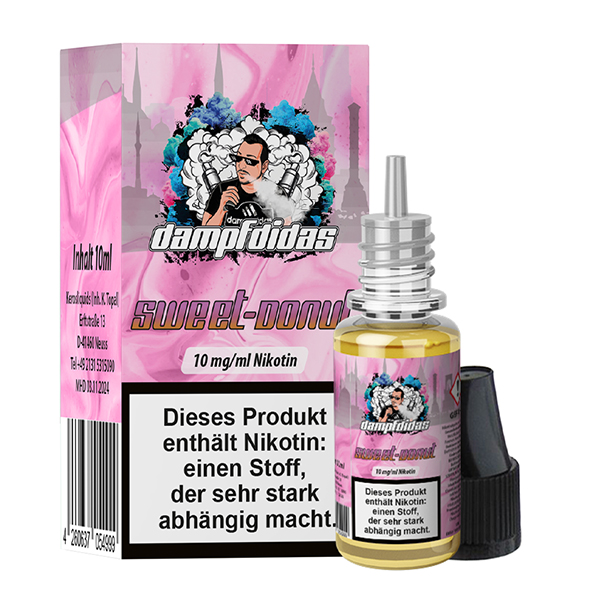 DAMPFDIDAS Sweet Donut Nikotinsalz Liquid 10 ml