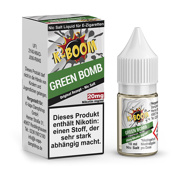 K-BOOM Green Bomb Original Rezept Nikotinsalz Liquid 10 ml