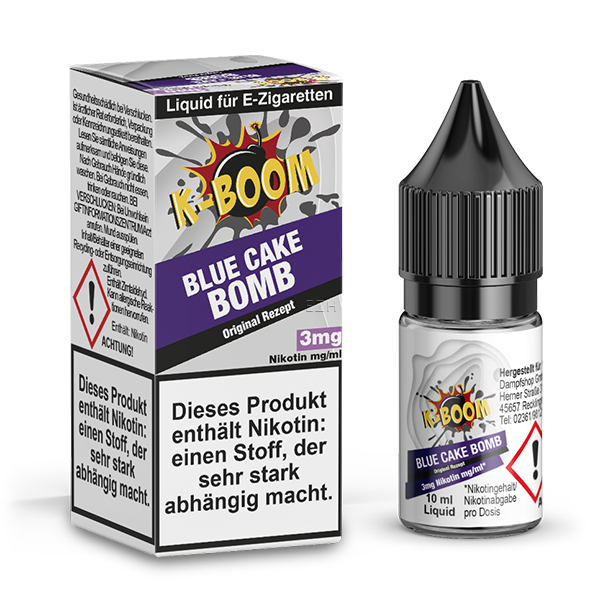 K-BOOM Blue Cake Bomb Original Rezept Liquid 10 ml