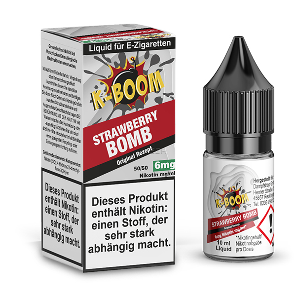 K-BOOM Strawberry Bomb Original Rezept Liquid 10 ml