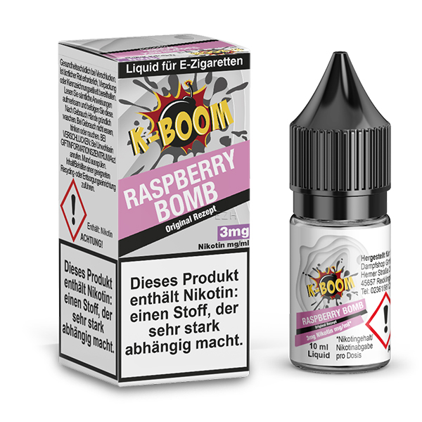 K-BOOM Raspberry Bomb Original Rezept Liquid 10 ml